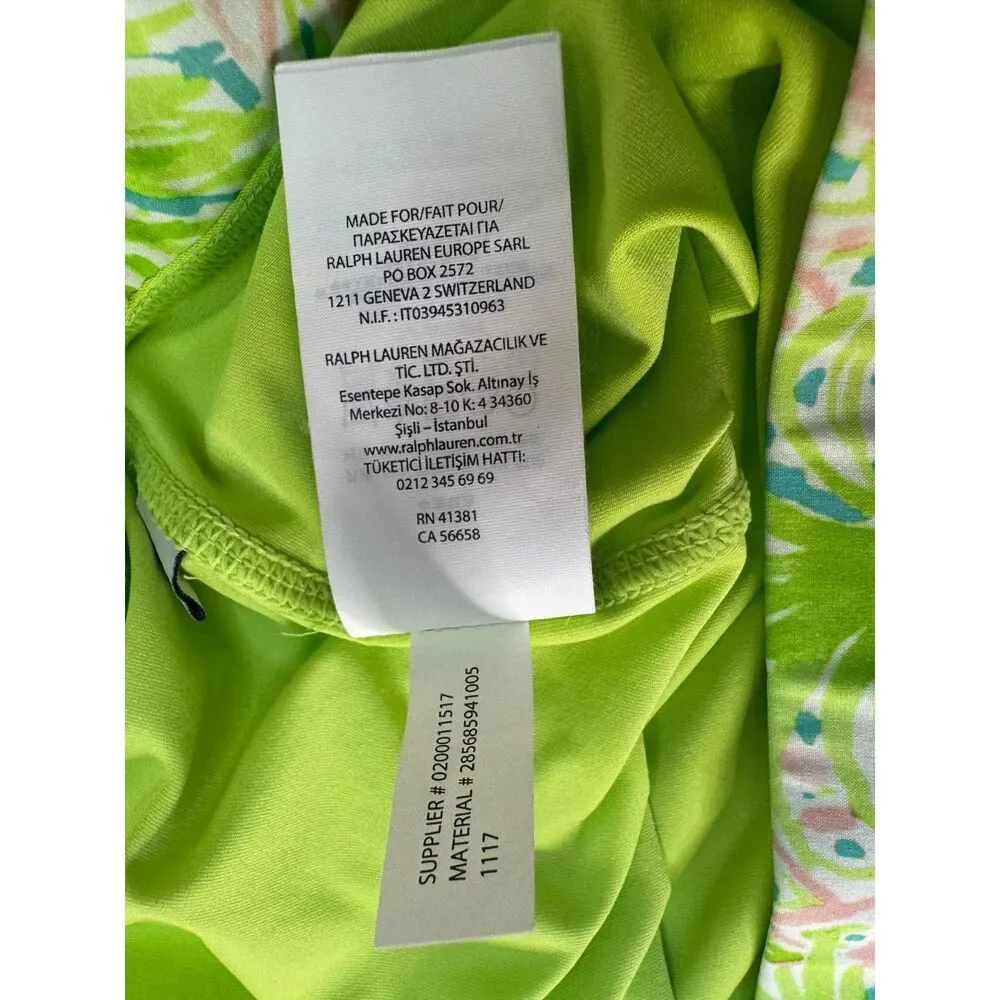 RLX Ralph Lauren Ladies Skort Size Small Lime, Blue and Pink Pineapples